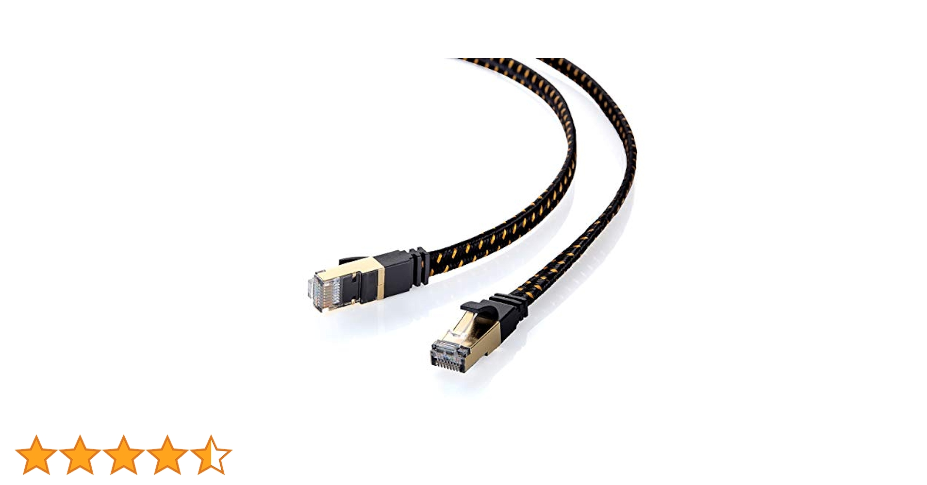 LANケーブル 5m青黒セット 20本 KB-T8FL-005BK【カテゴリ8フラットLANケーブル（0.5m）】超高速